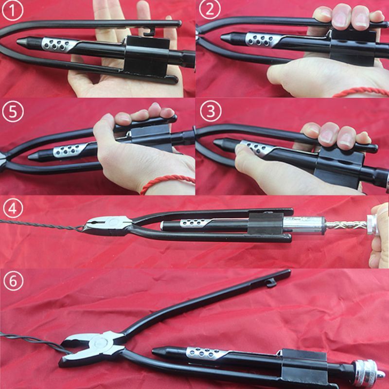 69Motorcycle Car Machinery Aircraft Safety Wire Twisting Plier Lock Twist Twister with A Spring Return Heavy Duty Jaws.