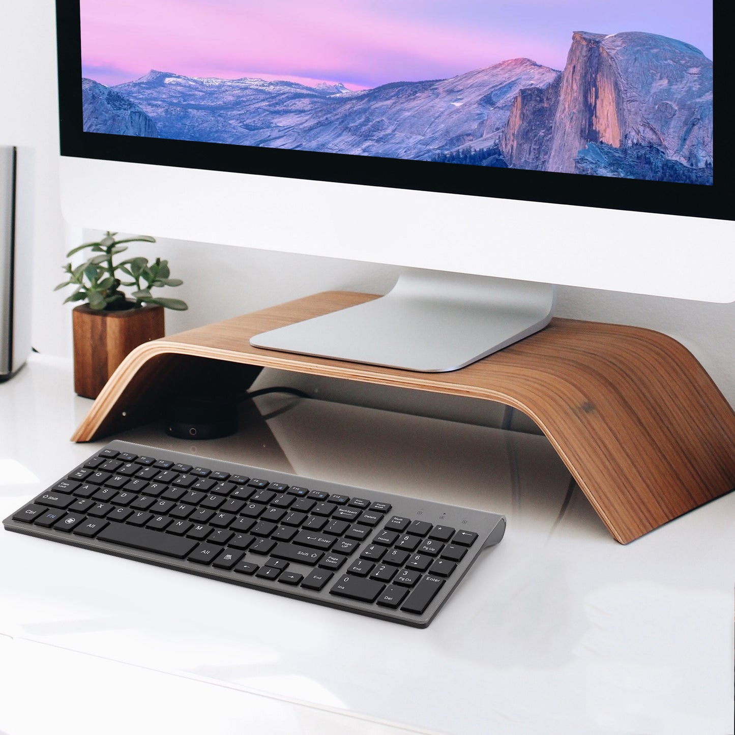 Clavier sans fil Usb Mini ordinateur portable silencieux clavier Ultra-mince