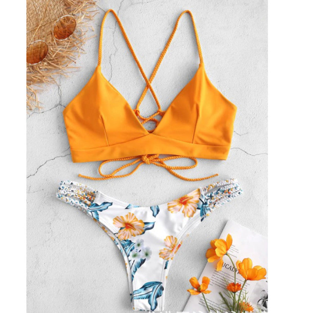 Traje de baño bikini trenzado sexy