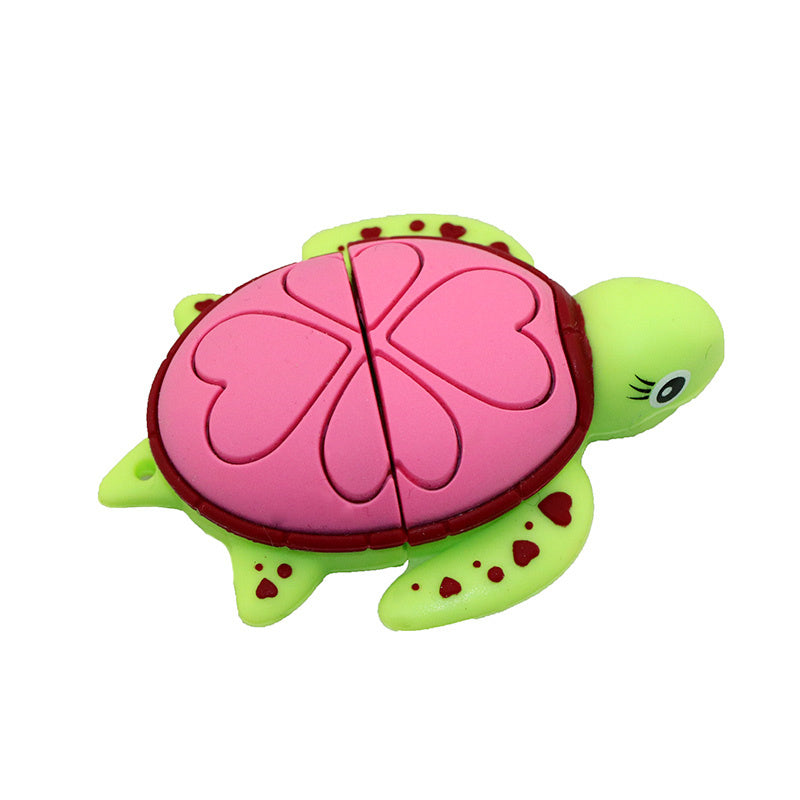 Unidad flash USB de tortuga de dibujos animados creativos
