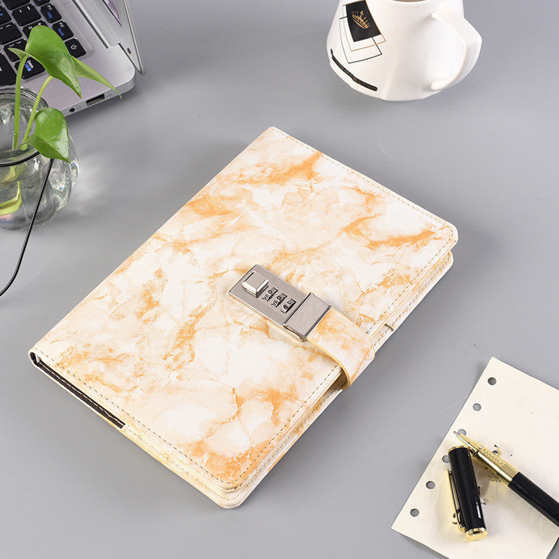 Retro Password Book With Lock Notebook Creative Simple Student Children's Diary Hand Account Notebook
