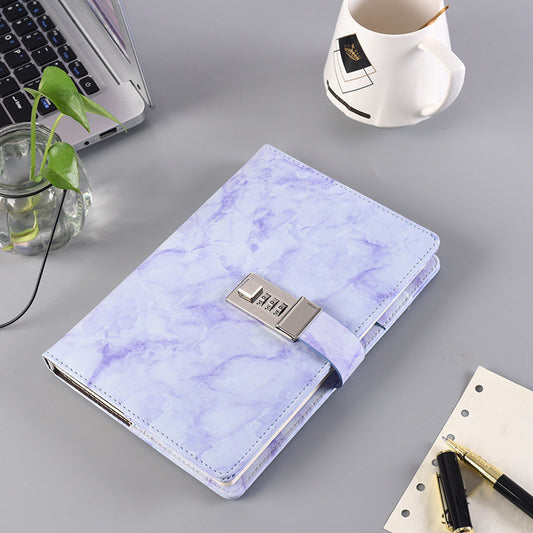 Libro de contraseña Retro con cerradura, cuaderno creativo Simple para estudiantes y niños, cuaderno de cuentas de mano
