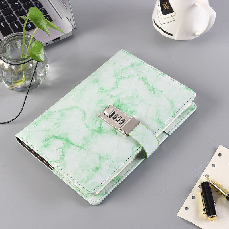 Retro Password Book With Lock Notebook Creative Simple Student Children's Diary Hand Account Notebook