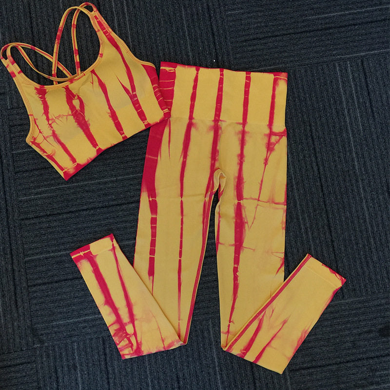 Traje de yoga sin costuras para mujer, traje de gimnasio de cintura alta para ejercicio físico