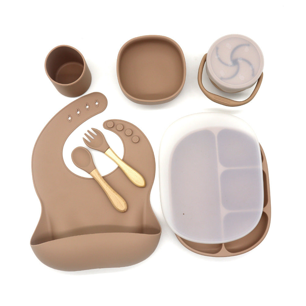 Bol pour enfants, assiette à dîner, cuillère fourchette Anti-chute, tasse de collation, ensemble de vaisselle d'alimentation