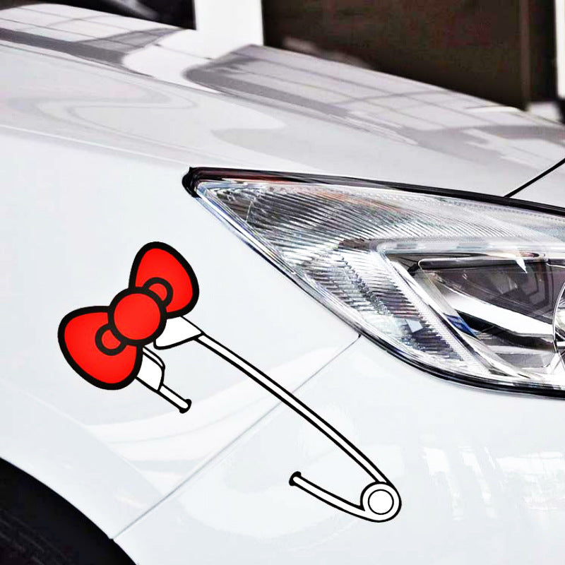 Etiqueta engomada creativa del coche del arco del alfiler