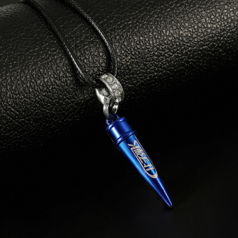 Collar de acero inoxidable punk con personalidad de moda para hombre