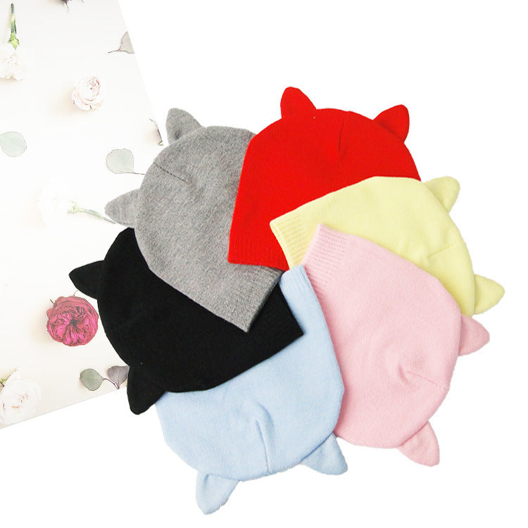 Ensemble chaud pour bébé, écharpe tricotée, protection des oreilles, chapeau pour bébé garçon et fille, bonnet d'hiver, écharpes, costumes, chat de dessin animé, nouveau-né