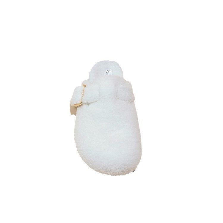 Velours laine vêtements d'extérieur pour femmes hiver coton pantoufles rétro plate-forme Boken