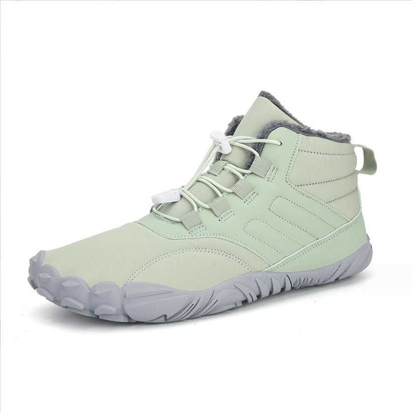 Botas de nieve para hombre Pareja Zapatos acolchados de algodón impermeables con forro polar para exteriores