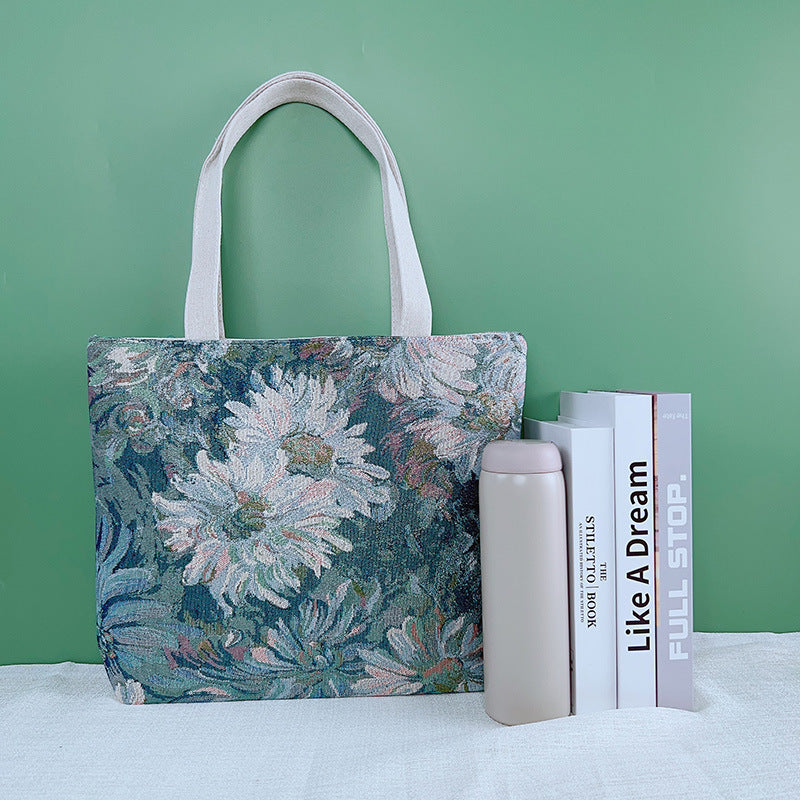 Sac en toile polyester cartable étudiant tutoriel grande capacité