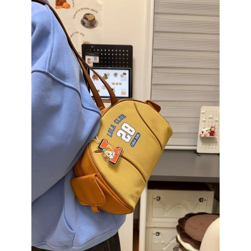 American Retro Three-dimensional Half Round Shoulder Bag