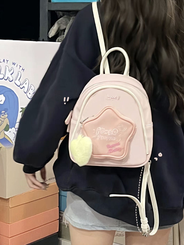 Mochila con estrella de cinco puntas Lindo viaje diario