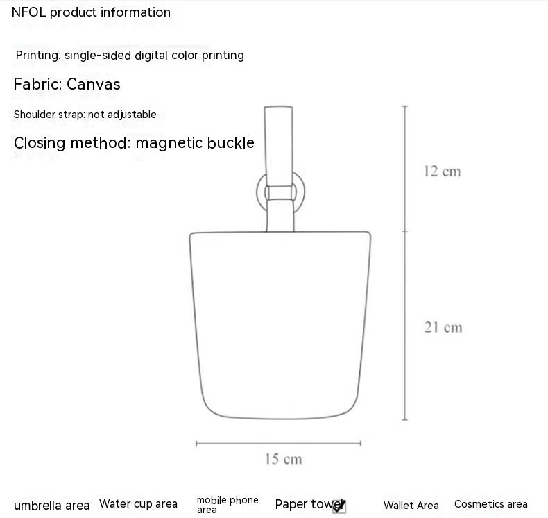 Seau Bento Toile Sac À Main Seau Portable