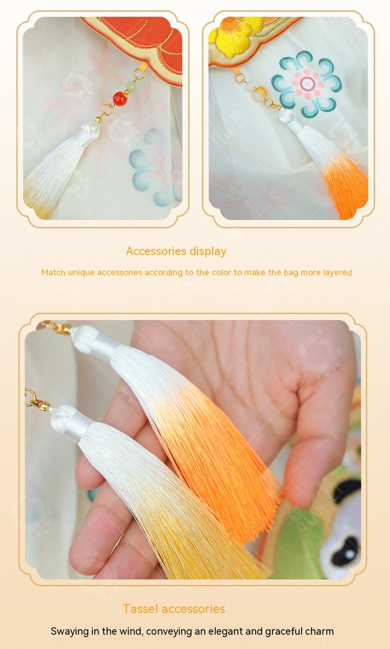 Sac à vêtements chinois Han, sac à bandoulière brodé de Style Antique