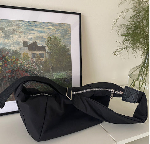 Bolso de hombro sencillo informal de algodón con plumón de bola de masa de gran capacidad