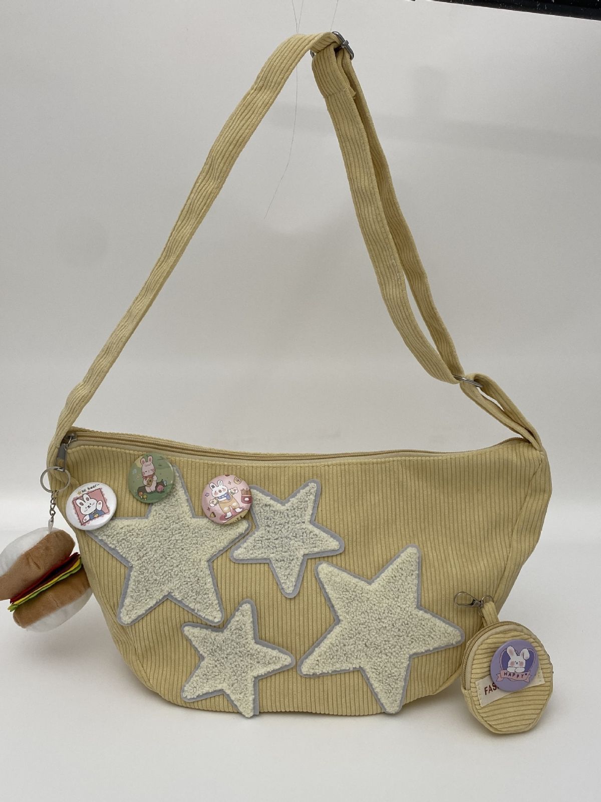 Bolso de pana para mujer, sencillo, combina con todo, informal, Retro