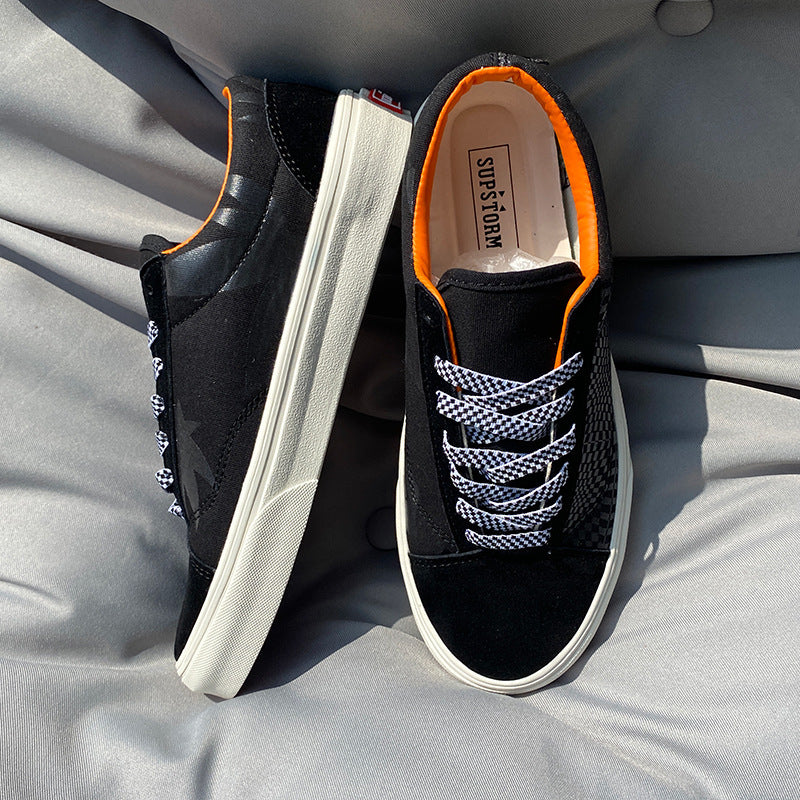 Chaussures basses classiques à carreaux Black Warrior High Street Canvas
