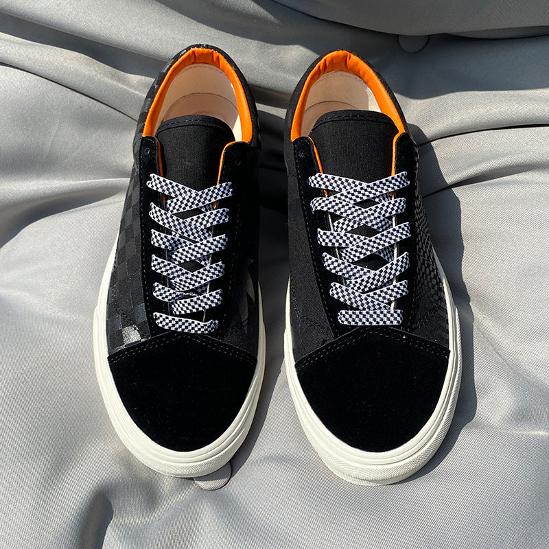 Chaussures basses classiques à carreaux Black Warrior High Street Canvas
