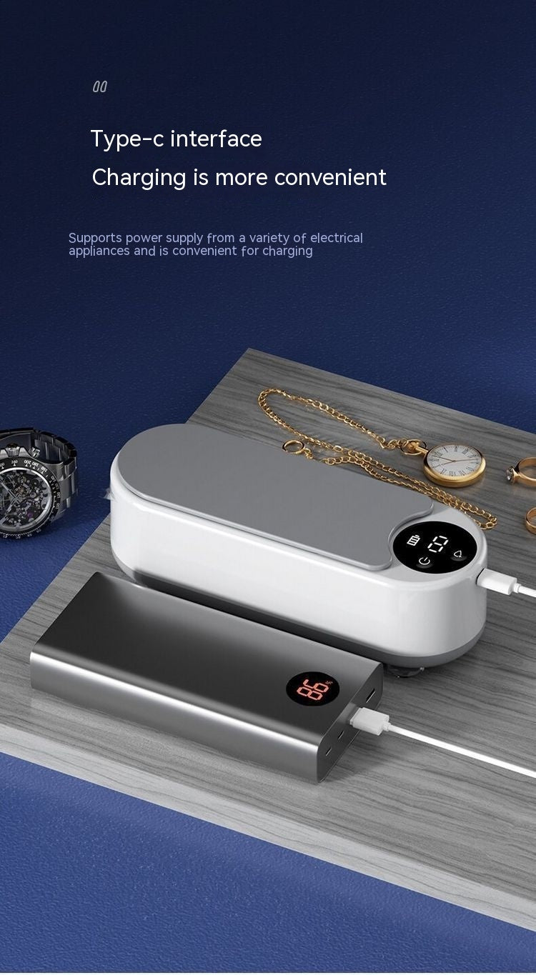 Lavadora de gafas con pantalla ultrasónica, dispositivo de limpieza automático pequeño portátil para el hogar