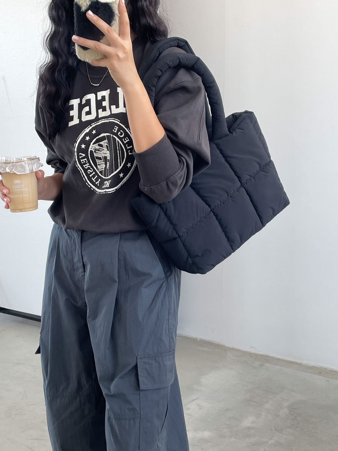 Sac de transport à main portable à une épaule à carreaux de grande capacité