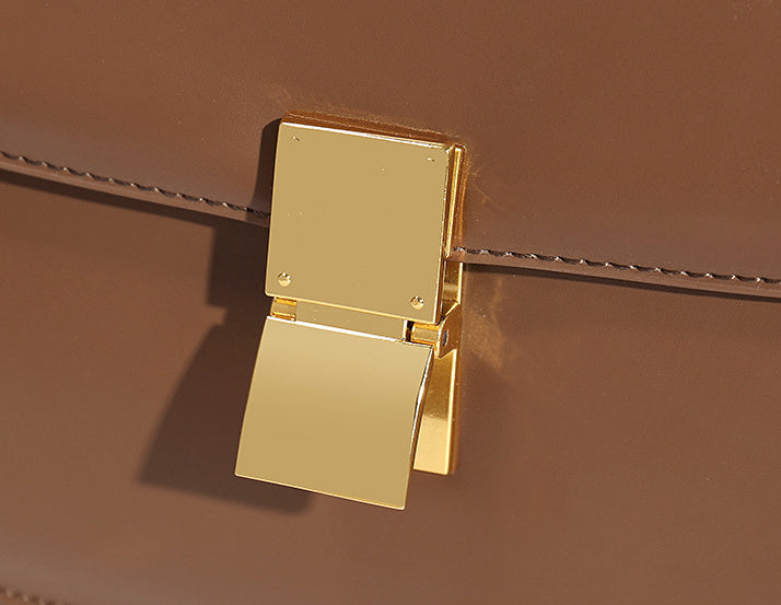 Sac messager à bandoulière en cuir rétro pour femme