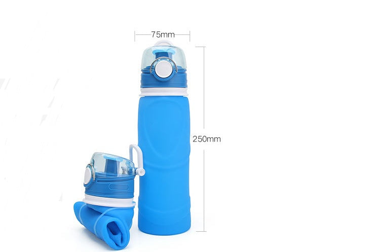 Bouteille d'eau pliante en Silicone bouteille d'eau en Silicone de qualité alimentaire voyage Portable tasse d'eau pliante voyage bouteille d'eau pliante