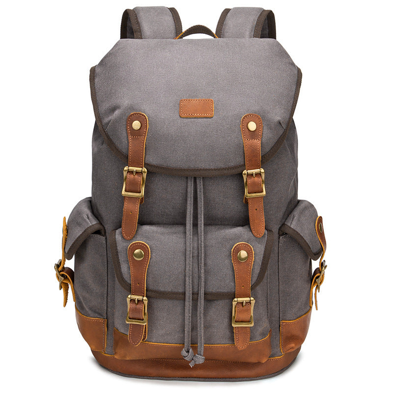 Sac à dos vintage en toile extérieure imperméable de grande capacité