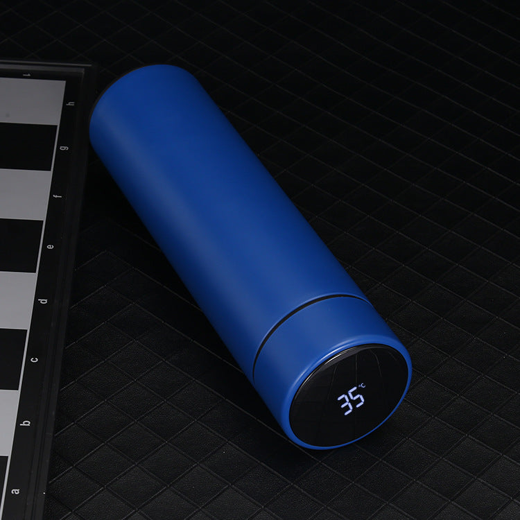 Botella de agua inteligente de 500ML, frascos de vacío de acero inoxidable, pantalla inteligente de temperatura, tazón taza de café