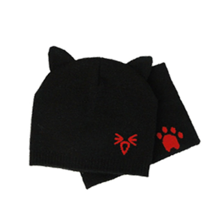 Ensemble chaud pour bébé, écharpe tricotée, protection des oreilles, chapeau pour bébé garçon et fille, bonnet d'hiver, écharpes, costumes, chat de dessin animé, nouveau-né