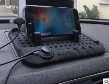 Support de navigation pour voiture, support de téléphone pour voiture, chargeur USB magnétique, tapis multifonctionnel en silicone