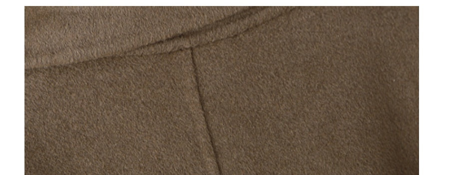 Abrigo largo de lana con cuello traje