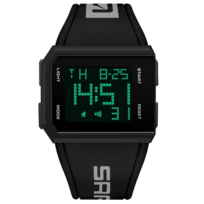 Montre lumineuse carrée à la mode, montre polyvalente