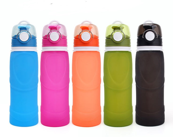 Bouteille d'eau pliante en Silicone bouteille d'eau en Silicone de qualité alimentaire voyage Portable tasse d'eau pliante voyage bouteille d'eau pliante