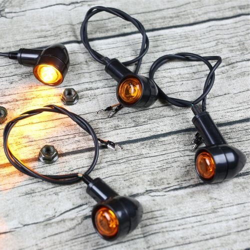 Retro motocicleta modificada LED mini luz de señal de giro luz de giro