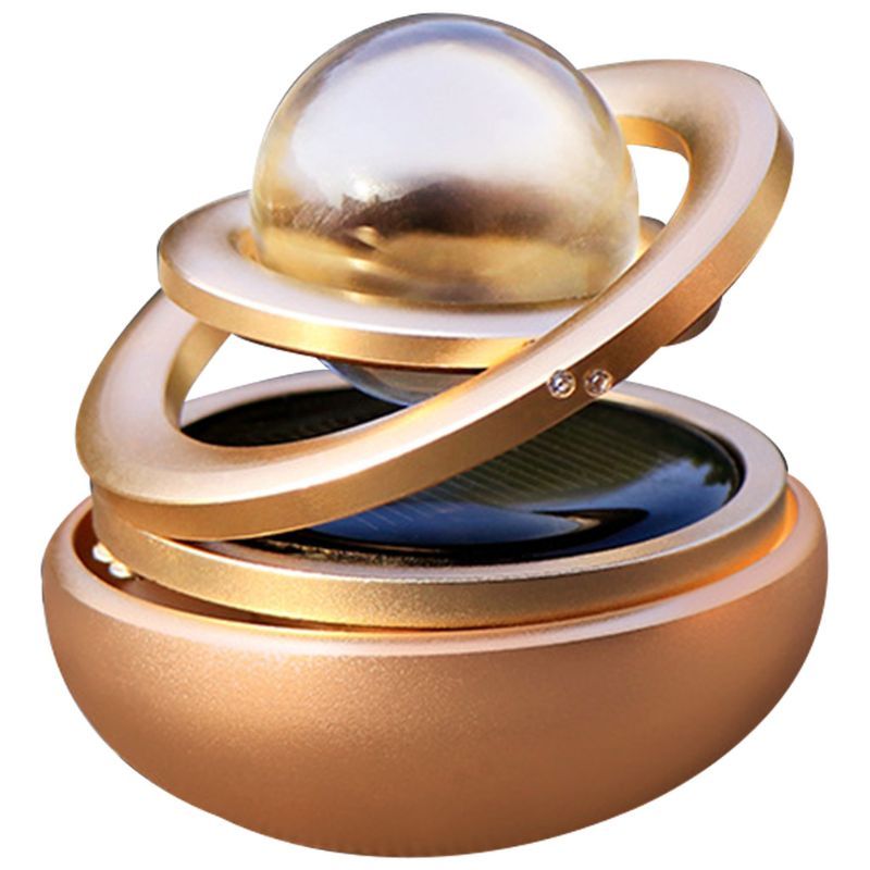Diffuseur d'huile essentielle de parfum de sortie de climatisation d'aromathérapie suspendue rotative à Double anneau interstellaire solaire