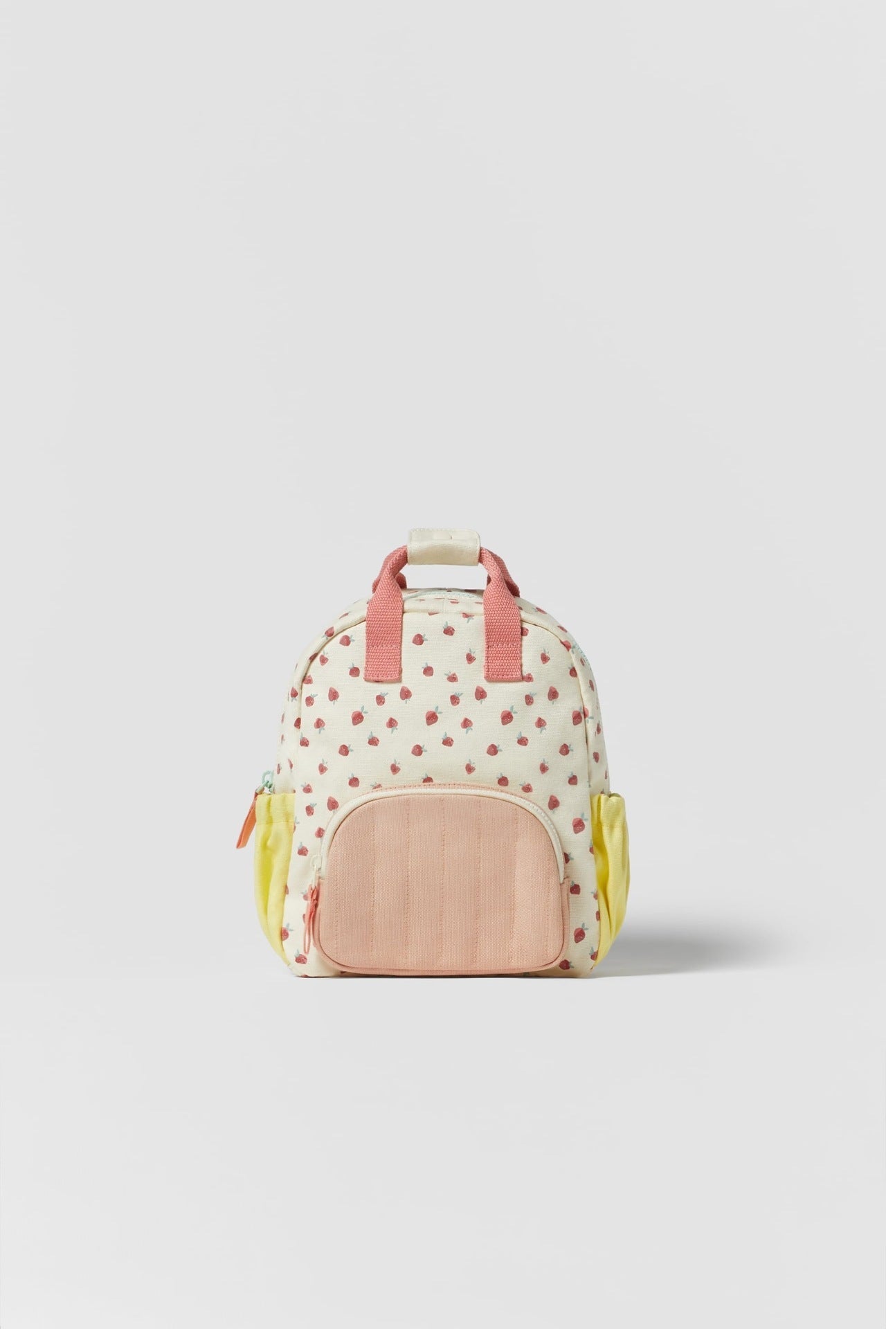 Sac à dos en toile de coton Dopamine fraise, impression multicolore, mignon sac d'école pour enfants, nouvelle collection