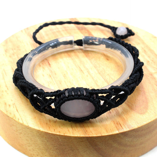 Bracelet tissé en forme de Dan en cristal naturel, fait à la main, réglable, de Style ethnique