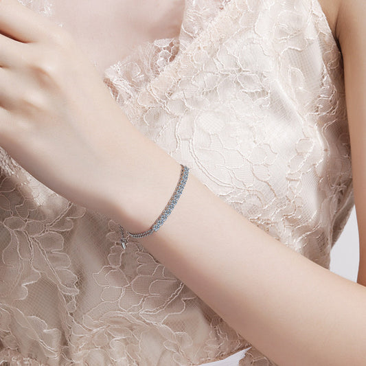Bracelet en argent sterling 13 carats moissanite