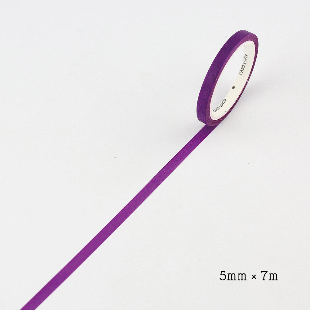 Cinta de papel de color sólido con cuenta manual