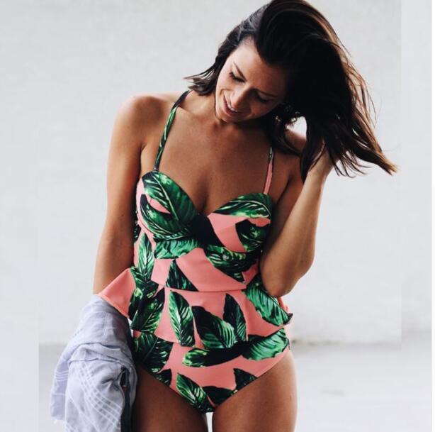 Bikini Sexy, traje de baño para mujer, traje de baño Push Up, traje de baño de cintura alta, Bikini Floral, Bikinis de dos piezas, Tankini, ropa de playa