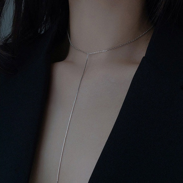 Round Beads Long Necklace Female Tassel Ins Simple