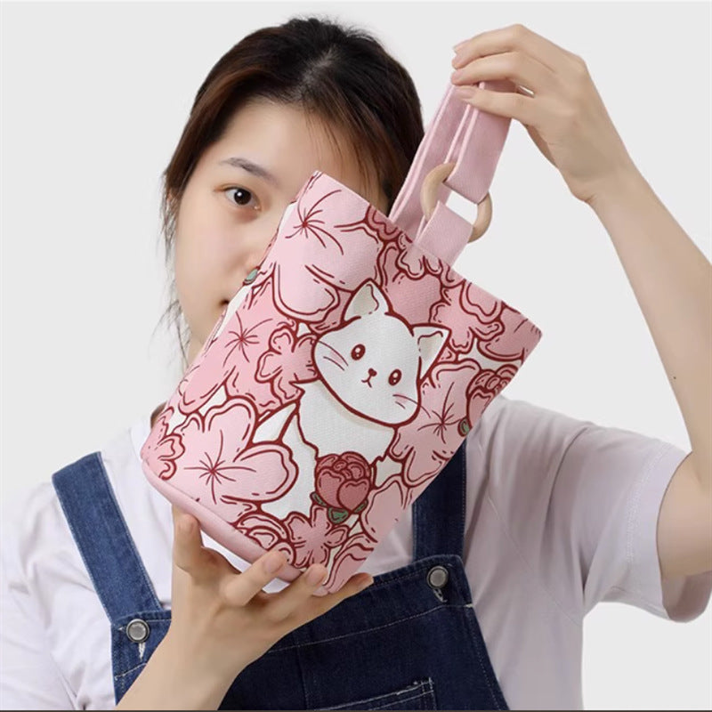 Seau Bento Toile Sac À Main Seau Portable