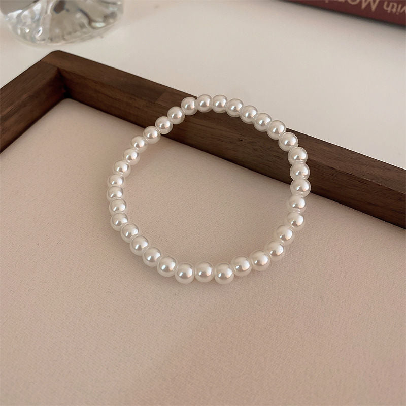 French Retro Simple Pearl Stretch Bracelet