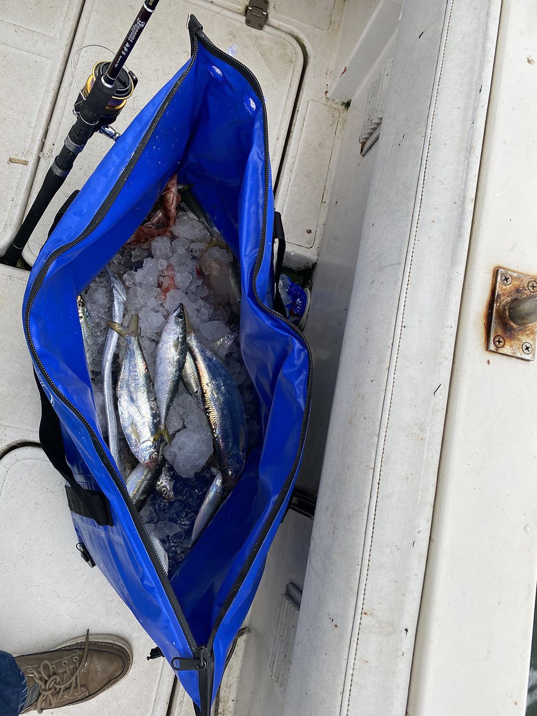 Sac étanche et de conservation pour incubateur de pêche en mer