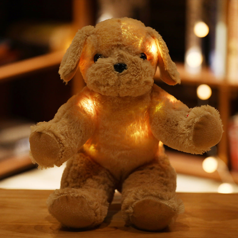 La almohada de la muñeca del oso de peluche con luz LED ilumina el juguete de peluche
