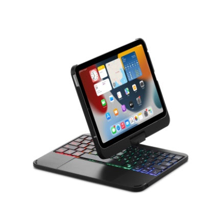 Compatible avec Apple, clavier tactile Bluetooth rotatif avec rétroéclairage