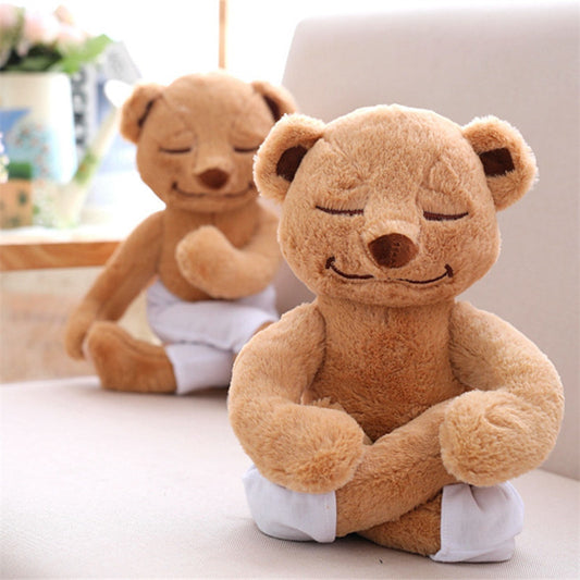 Oso de peluche creativo de 40cm para Yoga, muñeco de oso de Yoga bonito, juguetes suaves y cómodos para bebés, regalo de Navidad para niños, novia