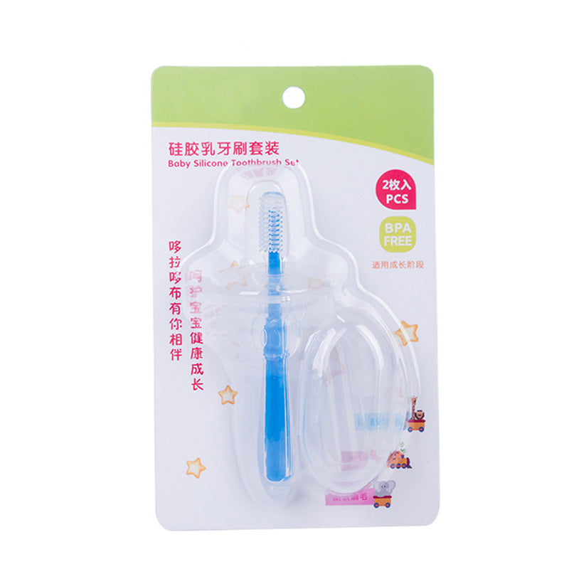 Brosse à dents en Silicone pour bébé, anneau de dentition pour enfants, outil d'entraînement, masseur transparent