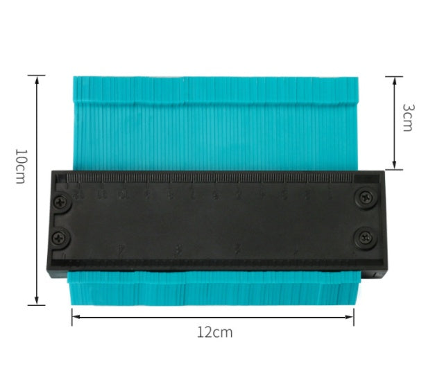 Plantilla de medidor de contorno de 5 y 10 pulgadas, medidor de contorno de plástico, duplicador de azulejos, regla de medida para dar forma a los bordes, herramienta de medición